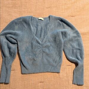 Abbeline Soft Blue V-Neck Sweater
